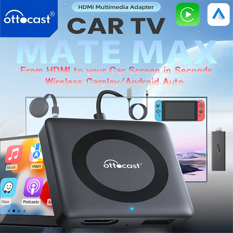 Gaming Console In Car - OTTOCAST Car TV Mate adaptador CarPlay
