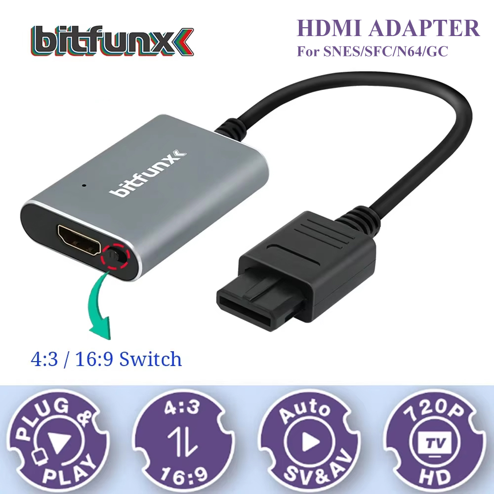 Adaptador Bitfunx 720P Svideo/ - Gaming Console All In One reseña y precio