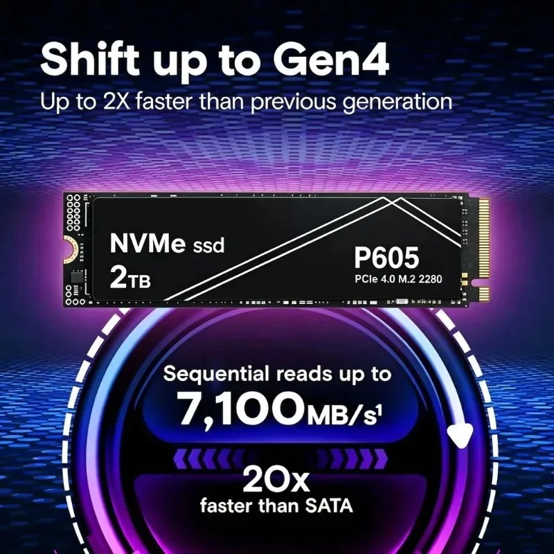SSD NVMe PCIe Gen P605 de Alta - Gaming Console Driving reseña y precio